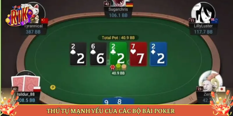 Thứ Tự Mạnh Yếu Của Các Bộ Bài Poker