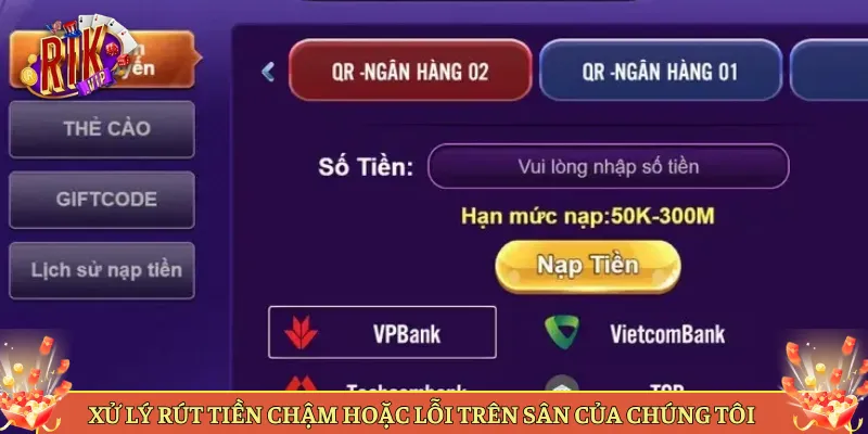 Xử Lý Rút Tiền Chậm Hoặc Lỗi Trên Sân Của Chúng Tôi
