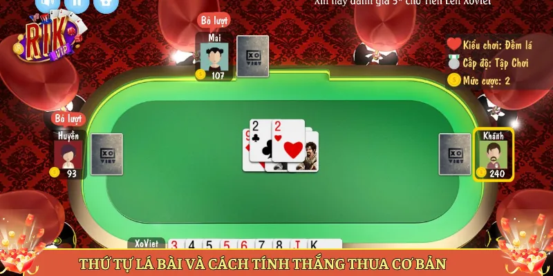 Thứ Tự Lá Bài Và Cách Tính Thắng Thua Cơ Bản