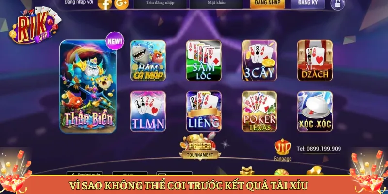 Vì Sao Không Thể Coi Trước Kết Quả Tài Xỉu